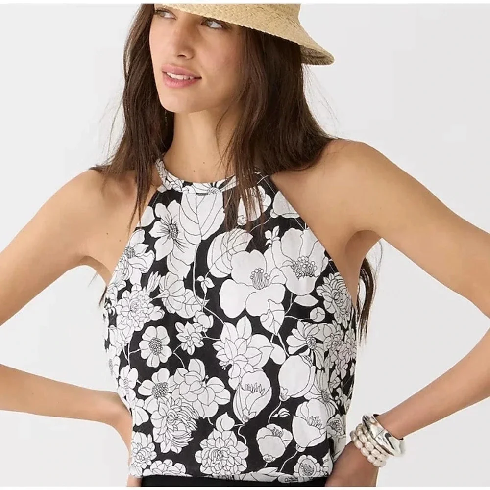 J.Crew Amber linen top in classic floral